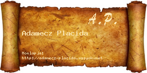 Adamecz Placida névjegykártya